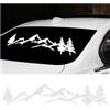 JNNJ Decalcomanie Adesivi Montagne Autos, Decalcomanie Auto Montagna, Universali Adesivo per Camper, Auto Finestra Adesivi Auto Grafica Corpo Lato, Cool Autos Stickers Impermeabile Hood Decal(Bianco)