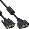 InLine 19945 Cavo DVI-D 24+1 Maschio a DVI-D 24+1 Femmina, Dual Link, 3M Nero