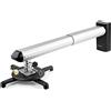 StarTech.com Supporto a parete regolabile per proiettore, Estensione fino a 70cm dalla parete, Acciaio/Alluminio, PROJWALLMNT
