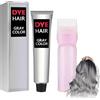 Rostblant Tinta temporanea per capelli grigio argento, Comes with a shampoo bottle, crema colorante naturale, colore dei capelli grigio argento, tintura metallica per
