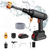 Eznaobo Rondella ad alta pressione, max. 60 bar, idropulitrice portatile portatile ad alta pressione, ugello 6 in 1, pulitrice a batteria per auto, terrazza, finestra, prato (1 batteria)