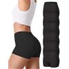 SHARICCA Boxer Donna Senza Cuciture Vita Alta Pantaloncini Donna in Viscosa Culotte Shorts Intimo Fitness Sport Hot Pant (6 Pacco-Nero, XXL-1)