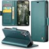 Rerzoiro Cover per iPhone 16 Plus 6,7 Custodia Portafoglio [Blocco RFID] Premium Pelle PU Wallet Case Flip Libro con Porta Carte Slot Supporto Flip Case per iPhone 16 Plus, Blu-verde