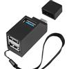 HATMINI Hub USB a 3 porte, adattatore di espansione USB maschio a femmina 2 pezzi splitter da 90 gradi 1 porta USB 3.0 e 2 porte USB 2.0 Dati per il collegamento di disco rigido (USB C)