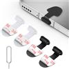AXFEE 4 Pezzi Tappi Antipolvere, Tappi Antipolvere USB C con Adesivo Rimovibile e Perno, Adatto per Smartphone e Modelli Android, Google Samsung Galaxy XPLORA OnePlus Xiaomi Redmi Poco Motorola
