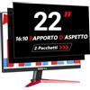 ZOEGAA Confezione da 2 Pellicole Privacy Monitor 22 Pollici per Computer 16:10 - Filtro Privacy Antiriflesso con Protezione Luce Blu per PC, Rimovibile a Doppia Faccia, Protezione Dati a 180°