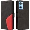 XINNI Cover Protettiva per Oppo Find X5 Lite 5G Case, retrò Cellulare Custodia Libro Antiurto in Flip Pelle PU/TPU, Portafoglio Flip Magnetica, Nero