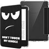 FINTIE Custodia per 6 Kindle (11ª Generazione) - 2024/2022, Leggero Cover Trasparente Posteriore in TPU Morbido con Auto Sveglia/Sonno per 6 Pollici Kindle 11a Gen 2024/2022, Don't Touch