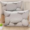 PETTI Artigiani Italiani - Coppia di Federe Cuscino 145x40 cm in Microfibra, Cuscini Arredo Camera da Letto, Divano, Salotto, Set 2 Fodere Copricuscino, Federa Shabby Bianco, 100% Made in Italy