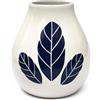 Mate Green Yerba mate-tee ceramica calebasse Hoja White tazza decorata con foglie Yerba Mate 350 ml tazza