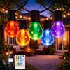 M mimotec - Ghirlanda da esterno da 8 m, 10 lampadine, colore RGB dimmerabile, impermeabile IP44, decorazione per terrazza, ingresso, patio e giardino