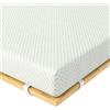 EGOHOME EGO HOME Topper in gel per materasso a molle, 100 x 200 cm, H3, con estratto di tè verde, certificato Öko-Tex