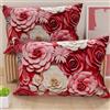 PETTI Artigiani Italiani - Coppia di Federe Cuscino 40x70 cm in Microfibra, Cuscini Arredo Camera da Letto, Divano, Salotto, Set 2 Fodere Copricuscino, Federa Floreale 05 3, 100% Made in Italy