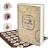 Logbuch-Verlag libro ricettario Le mie migliori ricette vuoto + 24 adesivi effetto vintage cucina color beige effetto scrivere ricette color beige effetto vintage A4 DIY fai da te idea regalo