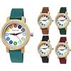 Holzwerk Germany® Orologio da bambina per bambini, in legno, ecologico, naturale, orologio da polso, analogico, classico, al quarzo, in blu, nero, verde, rosso, turchese, marrone, bianco, colorato,