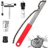 HaploS 5 Pezzi Strumento di Rimozione della Cassetta, Frusta Catena per Bicicletta, Set Frusta Catena e Estrattore, Strumento per Bicicletta Kit Attrezzi Bici Corsa MTB Kit Catena Bici