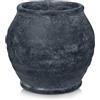 Arborus Vaso rustico per fiori da 15 cm, piccolo vaso di cemento con apertura di 11,9 cm, grigio chiaro, vintage, per piante secche, tavolo da soggiorno, ingresso, mensola, decorazione per la casa