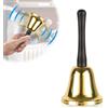 Udbrud Campanella a Mano, Campana con Maniglia, Dinner Bell, Campanello per Reception, Campanello da Tavolo, Metallo Campanello di Servizio per Hotel Ristorante Decorazione Natalizia (Nero)