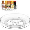NEXROLA porta spezie con rotazione a 360°,organizer sottolavello cucina in PET trasparente, può contenere bottiglie di condimenti/cosmetici/snack, salva spazio per cucina 23,5 cm