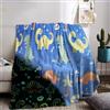 IUNTWEIE Dino - Coperta Dino, 130 x 150, per bambini, in flanella, per l'inverno, Natale, regalo per bambini (A, 130 x 150 cm)