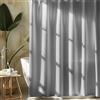 Pameil Tenda Doccia, tenda da bagno bianca, realizzato in tessuto tessile di poliestere, Tenda da bagno resistente antimuffa, impermeabile e lavabile con anello (Grigio chiaro, 180L x 200A cm (1 Pannelli))