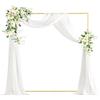 PlusFive Supporto quadrato per arco di palloncini, 1,8 x 1,8 m, per matrimoni, archi da giardino, archi in metallo, per cerimonie, feste, compleanni, baby shower, anniversari, decorazione per sfondo