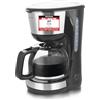Emerio CME-122933 - Macchina da caffè con filtro, 1,25 l, per fino a 10 tazze di caffè fresco, filtro permanente rimovibile, funzione antigoccia, caraffa in vetro, Auto Off, 1000 Watt, nero/argento