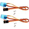 KEEDA Confezione da 2 luci a LED per polizia, circolari, stroboscopiche, allarme, per auto e camion da 1/8 1/10 1/12 1/16 RC (blu)