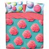 Bassetti completo letto IMAGE lenzuolo matrimoniale serie stampa in digitale alta definizione animali natura paesaggi balza applicata 100% cotone - Made in ITALY (ICE-CREAM, MATRIMONIALE)