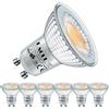 EACLL Lampadina LED GU10 bianco caldo 2700 K, 6 W, sostituisce alogena 75 W, set di 6, 660 lumen, illuminazione a LED senza sfarfallio, ampio fascio 38 °, Par16 non dimmerabile AC 230 V Corto, lampada