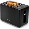 MALMØ Tostapane - 900 Watt con timer digitale - tostapane 2 fette - con inserto per panino - nero opaco