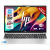 HP 250 G10 Notebook portatile Silver, RAM 16GB, SSD 512GB, Display FullHD 15.6, cpu Intel N100 4Core fino a 3,4 GHz, tastiera retroilluminata, Win 11 Pro, Pronto All'uso, Garanzia Italia