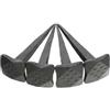 Infinity Decor Set di 4 chiodi in ferro nero forgiati a mano, stile antico, rustico, con testa punteggiata, 7,6 cm, colore: nero, per porte e mobili