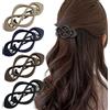 Uoocg 4 fermagli automatici per capelli da donna, design a croce, opachi, per donne e ragazze
