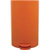 MSV - Pattumiera Cosmetica Modello Osaki - 3 Litri, Coperchio, Pattumiera a Pedale per Bagno, Compatta, Spazi Ridotti, con Contenitore Interno Rimovibile, Arancione