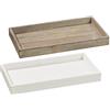 Hobbyfun Hobby-Fun Vassoio in Legno Basic, 30 x 16 x 3 cm, Bianco