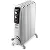De'Longhi Dragon 4 TRD41025 Radiatore ad olio da 10 Elementi per Ambienti fino a 75m³, Calore a lungo, 3 Livelli di Potenza, Timer, Protezione Antigelo e Funzione Eco, 2500W, Bianco