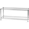 Archimede Sistema Componibile, Scaffale Due Ripiani, Grigio (Cromato), 121 x 36 x 50 cm