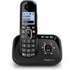Amplicomms BigTel 1580 Cordless DECT Tasti Grandi Telefono, Segreteria Telefonica, Audio Boost, Suonerie Extra Forti, Compatibile con Apparecchi Acustici, Protezione Chiamate