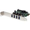 StarTech.com Adattatore scheda controller PCI Express PCIe SuperSpeed USB 3.0 (5Gbps) a 4 porte con UASP, Alimentazione SATA (PEXUSB3S4V)