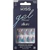 KISS Gel Fantasy Allure Press-On Unghie con colla per unghie, Change Chance, forma ovale argentata, unghie in gel immediatamente pronte, 28 unghie finte