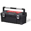 Keter 17181010 - Cassetta per gli attrezzi Master Pro con chiavistello in metallo e struttura in plastica, 66 cm, colore: Rosso e Argento