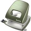 Leitz Pratica Perforatrice da Ufficio, Capacità fino a 30 Fogli, Verde (Acqua), Metallo, Guida di Arresto con Barra di Selezione del Formato, Gamma Style, Box, 50060053