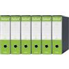 Esselte OXFORD G83 Registratore con Custodia, con Meccanismo a Leva N.1 in Formato Commerciale (23x30cm) con Dorso da 8 cm, Verde Lime, Conf.da 6 pezzi, 390783600