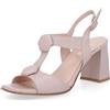 Soffice Sogno Sandali in pelle con bottoni tacco 8 cm