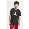 Jordan Nike Jordan Jumpman Dri-Fit Black T-Shirt M/M Nera Logo Grande Bianco Junior