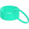 PATIKIL Silicone Bracciali, 6pz Colorati Gomma Bracciali bianco Elastici Sport Fasce per Adulti Adolescenti Sport Squadra Giochi, Ciano
