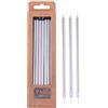 PME - Candele Argentate Extra Alte con Supporti, 18 cm, Confezione da 16
