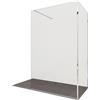 Essence Arredo Bagno Parete doccia walkin trasparente 8mm h195 con forma a l