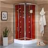 Essence Arredo Bagno Cabina doccia multifunzione semicircolare idromassaggio 80x80 smeralda